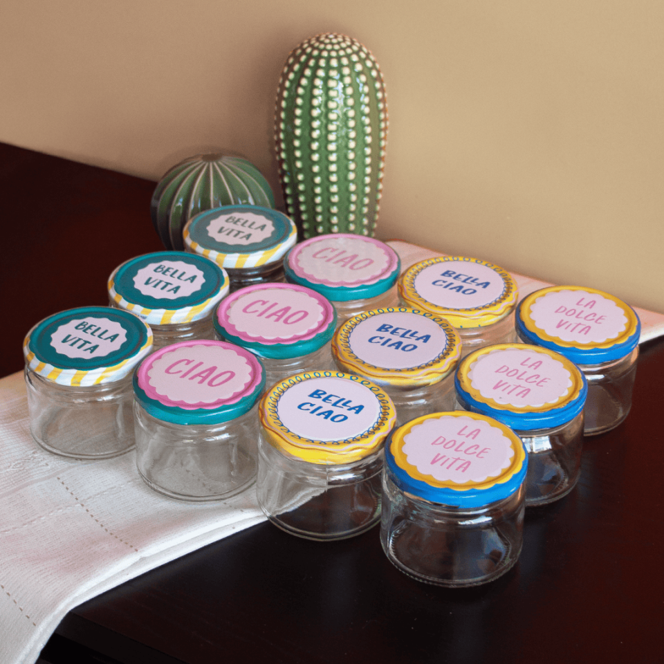 Sarkap Home 12'li 300 ml Dolce Vita Kavanoz Seti - Shrinkli