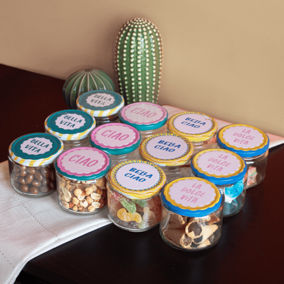 Sarkap Home 12'li 300 ml Dolce Vita Kavanoz Seti - Shrinkli