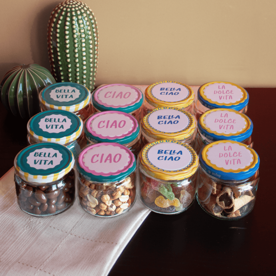 Sarkap Home 12'li 300 ml Dolce Vita Kavanoz Seti - Shrinkli