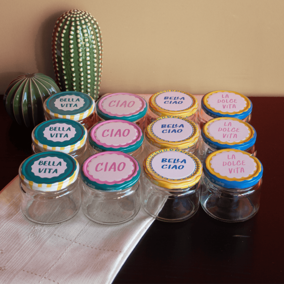 Sarkap Home 12'li 300 ml Dolce Vita Kavanoz Seti - Shrinkli