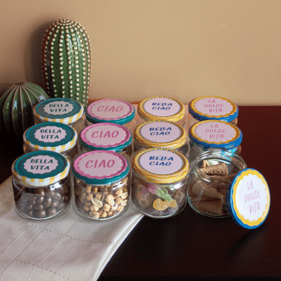 Sarkap Home 12'li 300 ml Dolce Vita Kavanoz Seti - Shrinkli