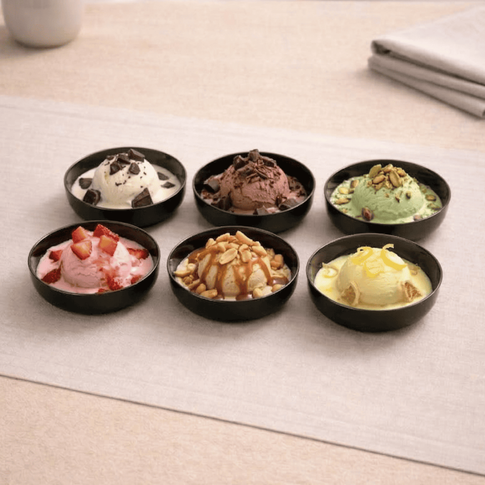 Sarkap Home 6'lı Çerezlik Seti ParlakSiyah