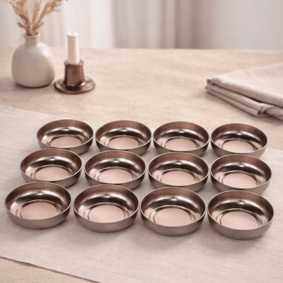 Sarkap Home 12'li Gold Çerezlik Seti AçıkBronz