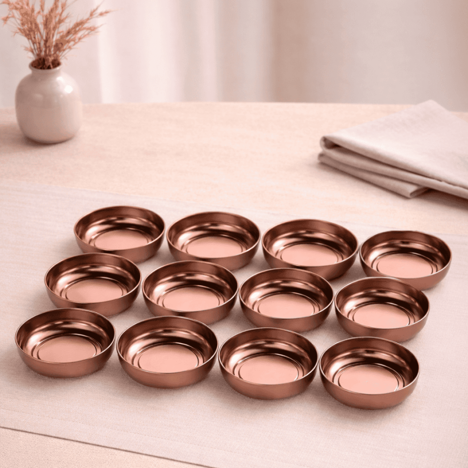 Sarkap Home 12'li Gold Çerezlik Seti Bronz