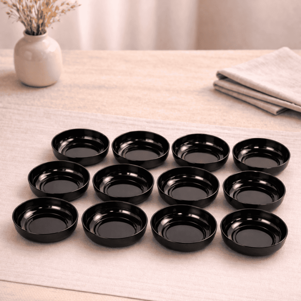 Sarkap Home 12'li Gold Çerezlik Seti ParlakSiyah