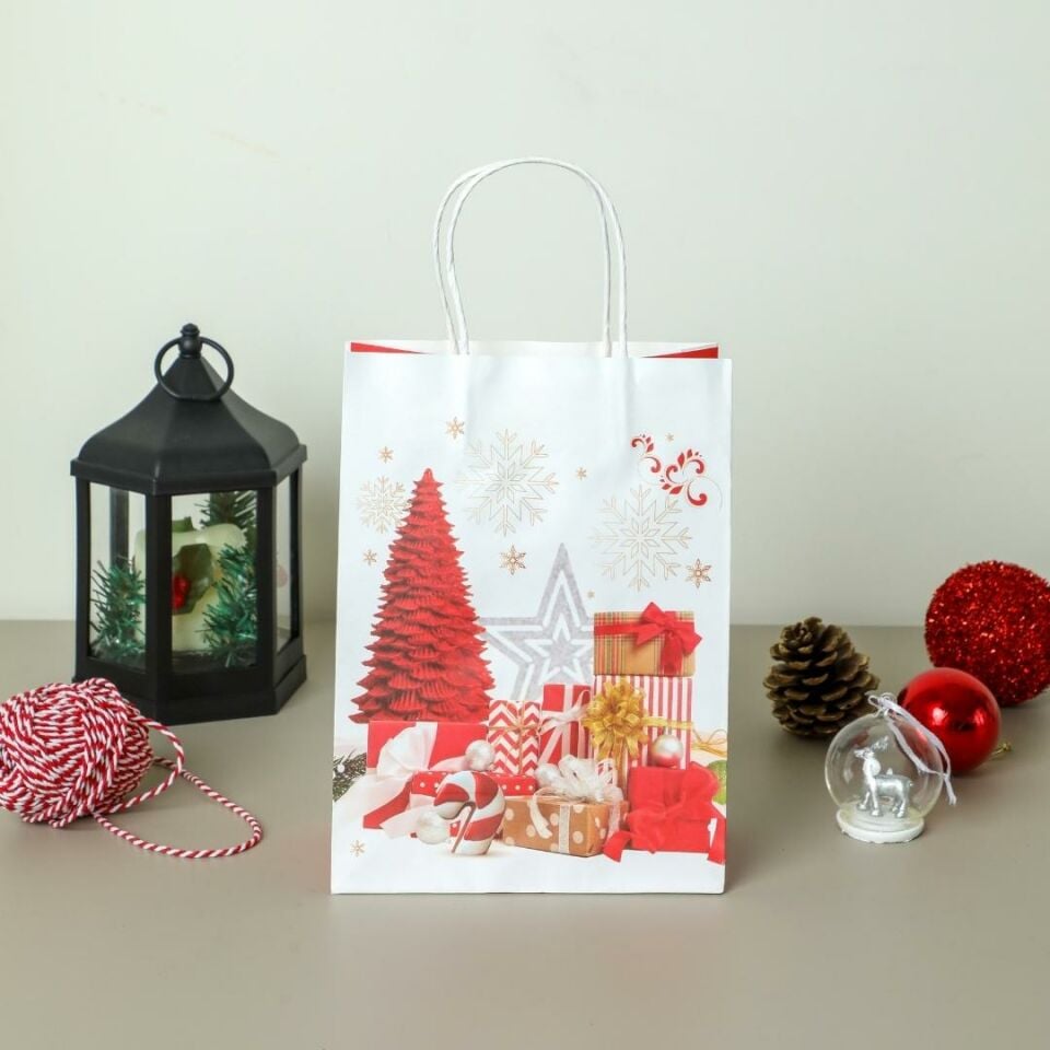 Sarkap Home 3'lü 19x26 Desenli Kraft Kağıdı Poşet Çanta