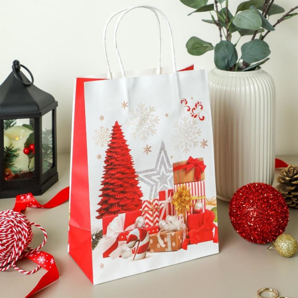 Sarkap Home 3'lü 19x26 Desenli Kraft Kağıdı Poşet Çanta