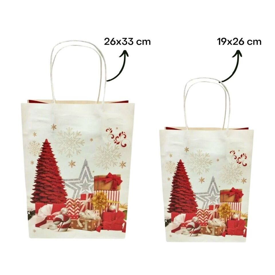 Sarkap Home 3'lü 19x26 Desenli Kraft Kağıdı Poşet Çanta