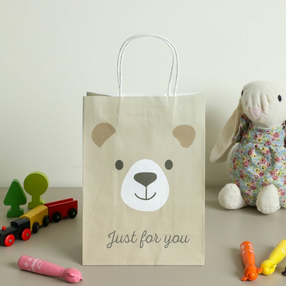 Sarkap Home 3'lü 19x26 Desenli Kraft Kağıdı Poşet Çanta