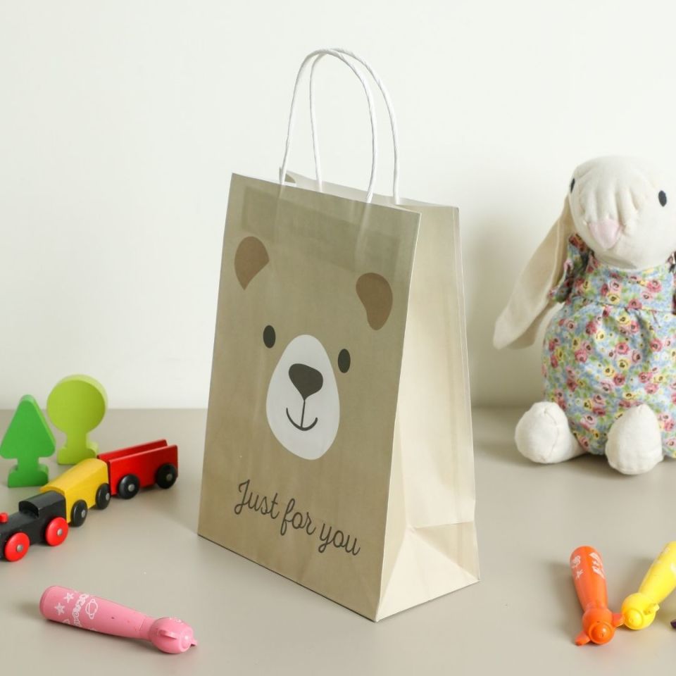 Sarkap Home 3'lü 19x26 Desenli Kraft Kağıdı Poşet Çanta