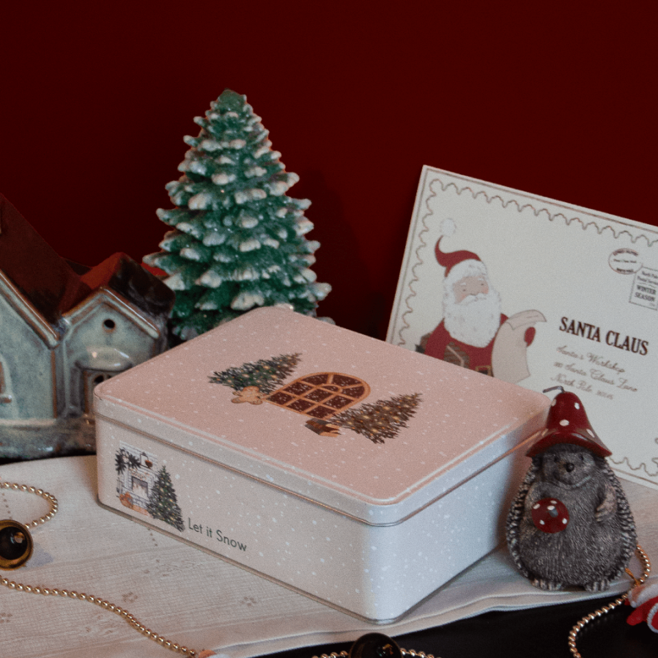 Sarkap Home Kış Serisi Dekoratif Metal Saklama Kutusu