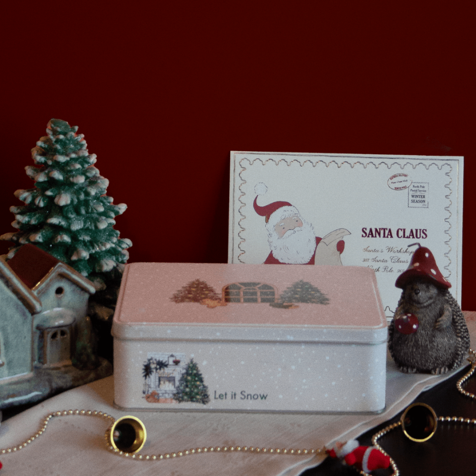 Sarkap Home Kış Serisi Dekoratif Metal Saklama Kutusu