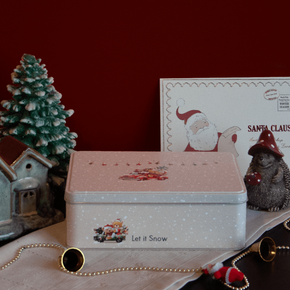 Sarkap Home Kış Serisi Dekoratif Metal Saklama Kutusu ArabaModel