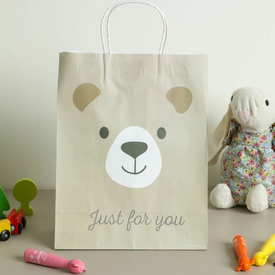 Sarkap Home 3'lü 26x33 Desenli Kraft Kağıt Poşet Çanta