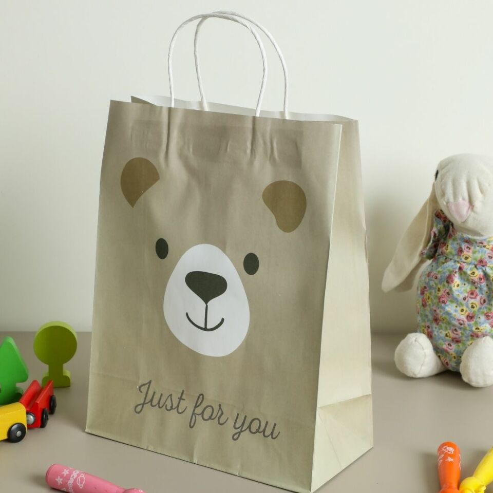 Sarkap Home 3'lü 26x33 Desenli Kraft Kağıt Poşet Çanta