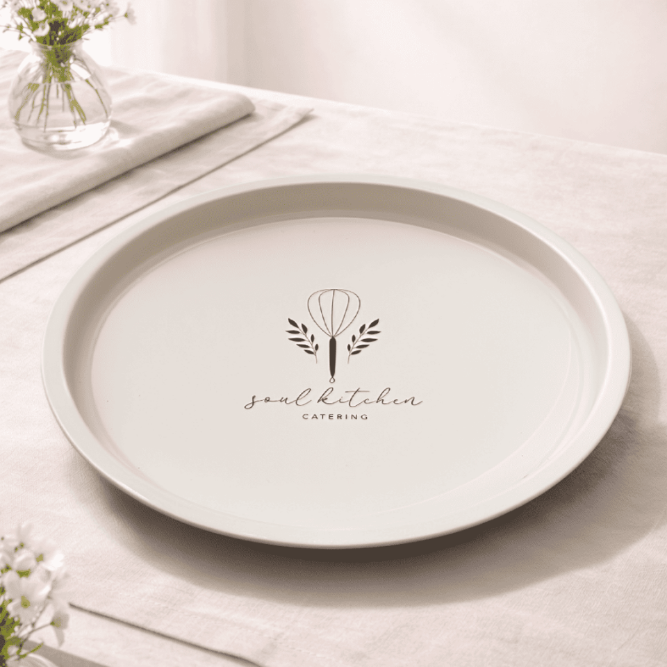 Sarkap Home 34 cm Pastel Desen Metal Tepsi SoulKitchen