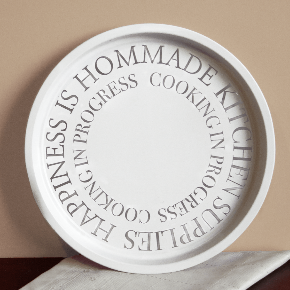 Sarkap Home Dekoratif Metal Tepsi Beyaz