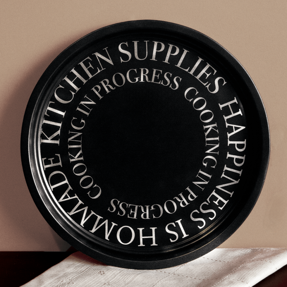 Sarkap Home Dekoratif Metal Tepsi Siyah