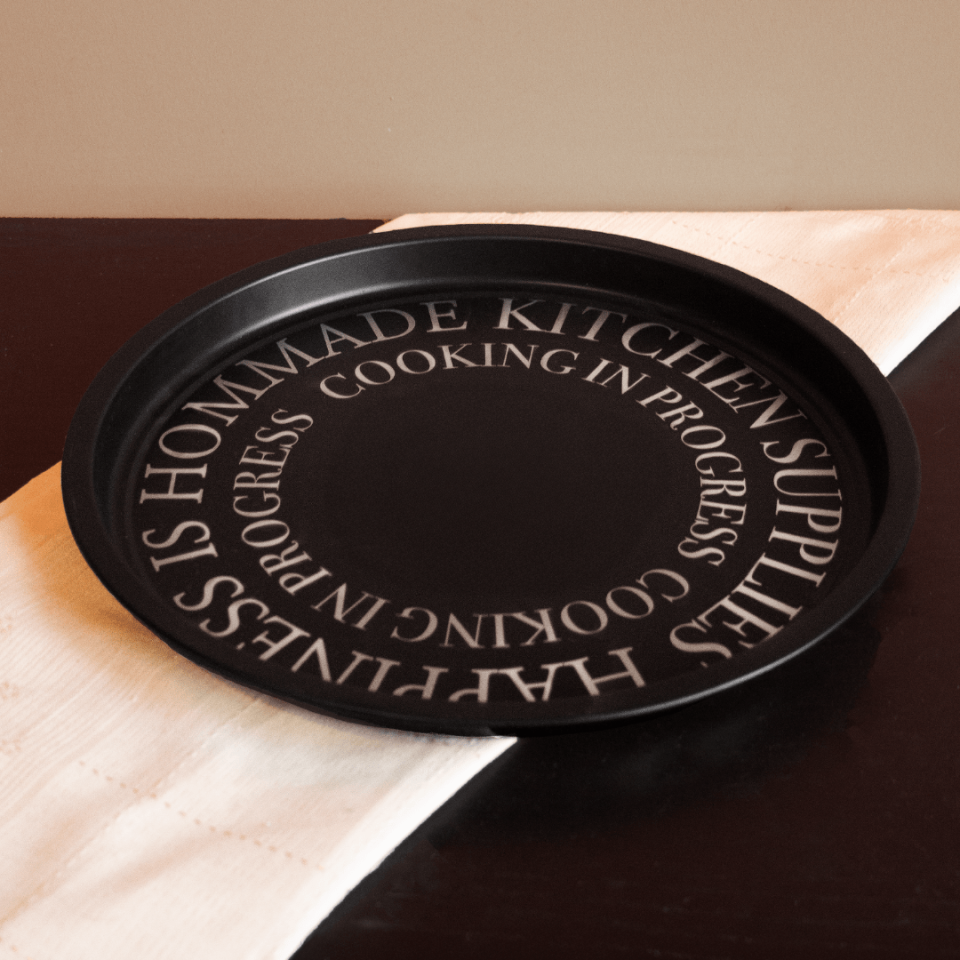 Sarkap Home Dekoratif Metal Tepsi Siyah