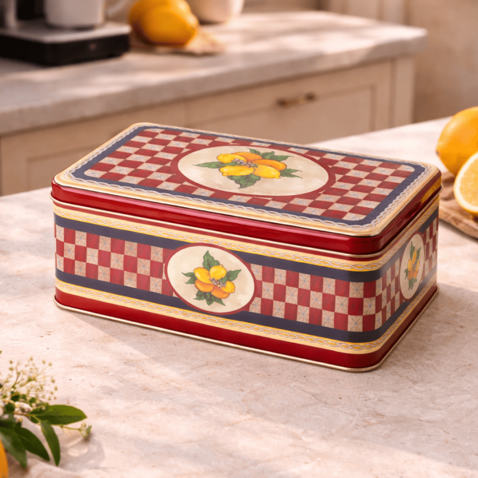 Sarkap Home Dekoratif Metal Saklama Kutusu La Dolce Vita Kırmızı