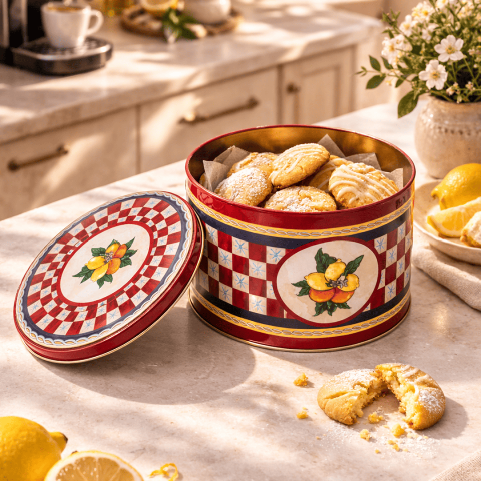 Lemon Design Dekoratif Metal Saklama Kutusu LemonDesign Kırmızı