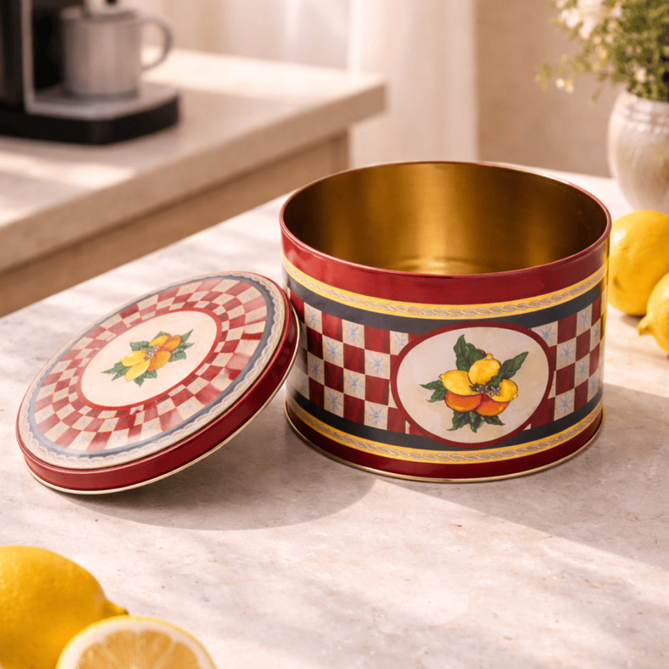 Lemon Design Dekoratif Metal Saklama Kutusu LemonDesign Kırmızı