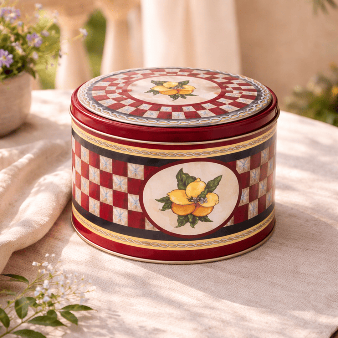 Lemon Design Dekoratif Metal Saklama Kutusu LemonDesign Kırmızı