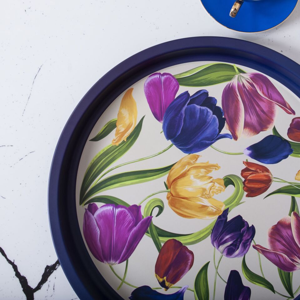 Sarkap Home Desenli Metal Tepsi