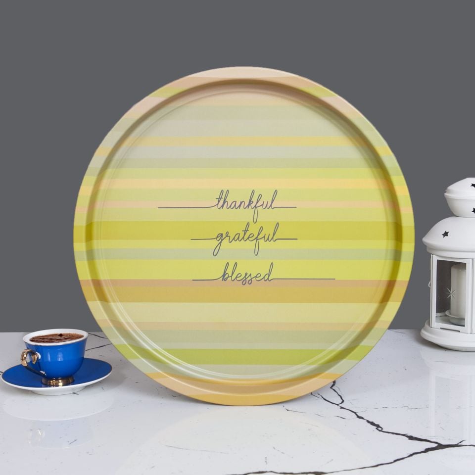 Sarkap Home Desenli Metal Tepsi