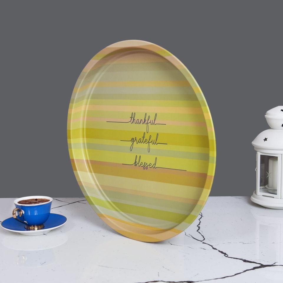 Sarkap Home Desenli Metal Tepsi