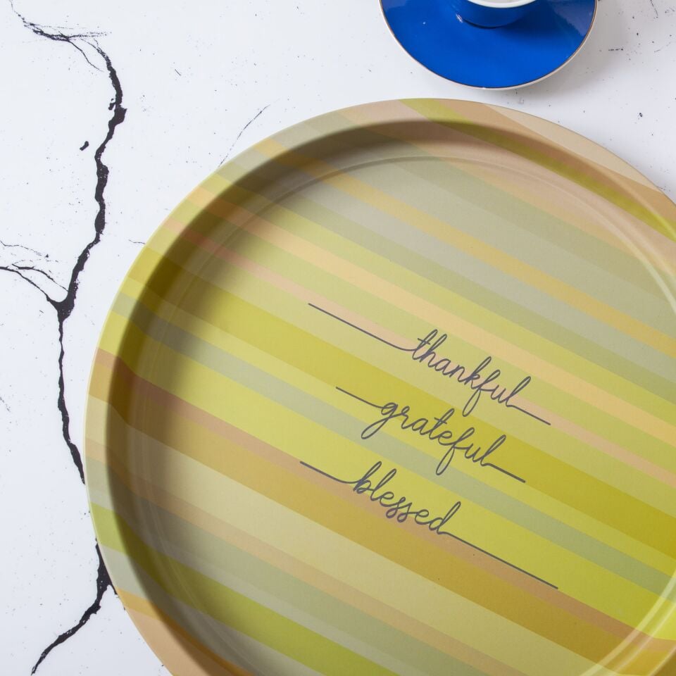 Sarkap Home Desenli Metal Tepsi