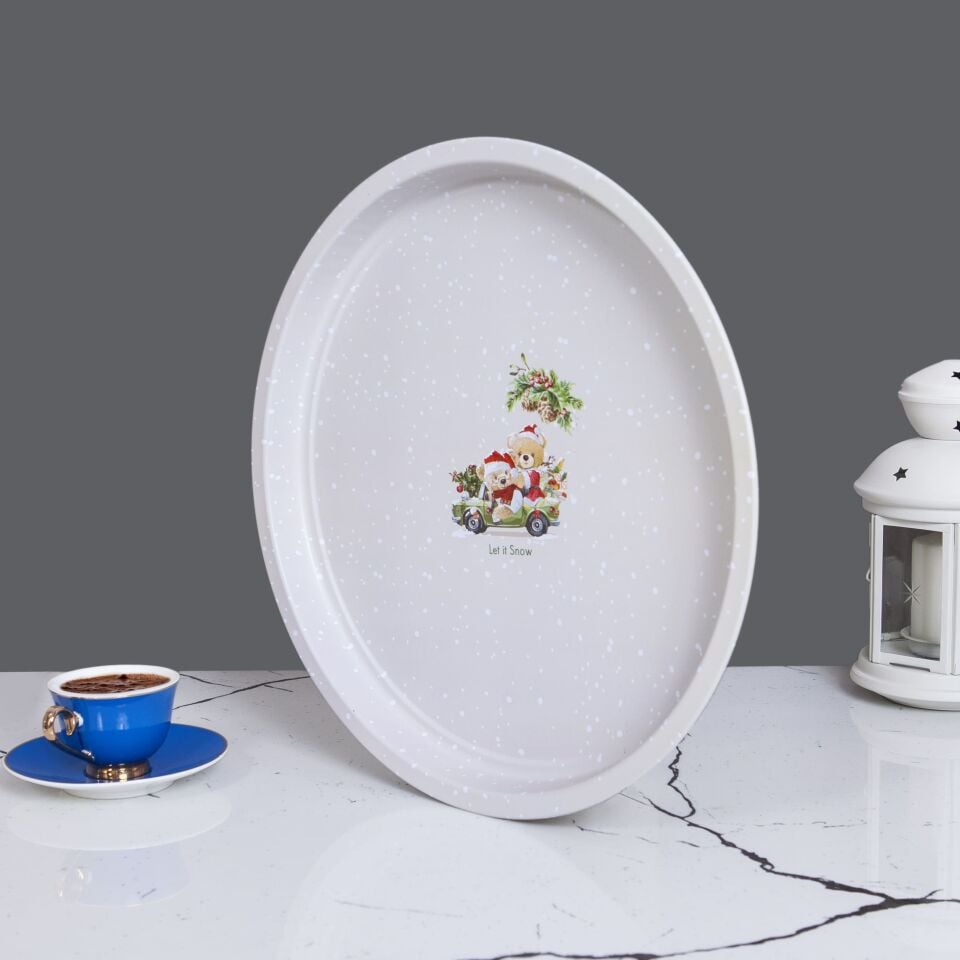 Sarkap Home Desenli Metal Tepsi Kar