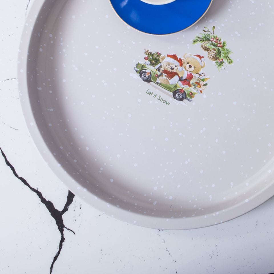 Sarkap Home Desenli Metal Tepsi Kar