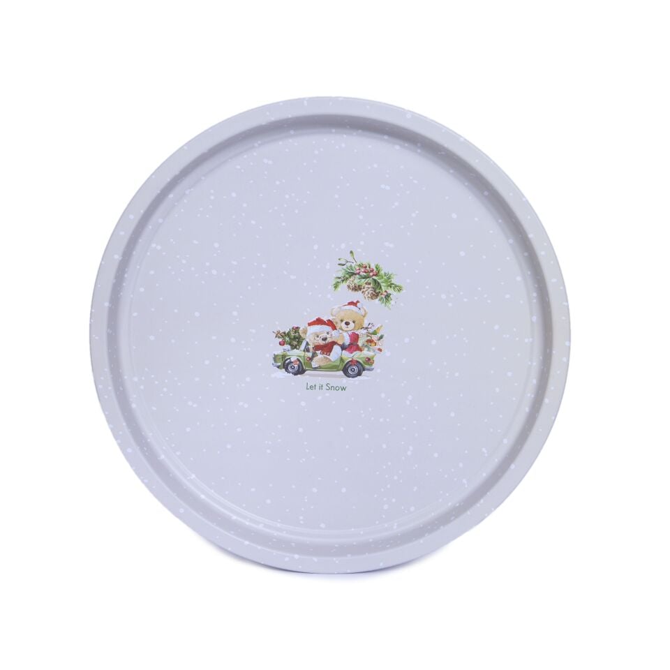 Sarkap Home Desenli Metal Tepsi Kar