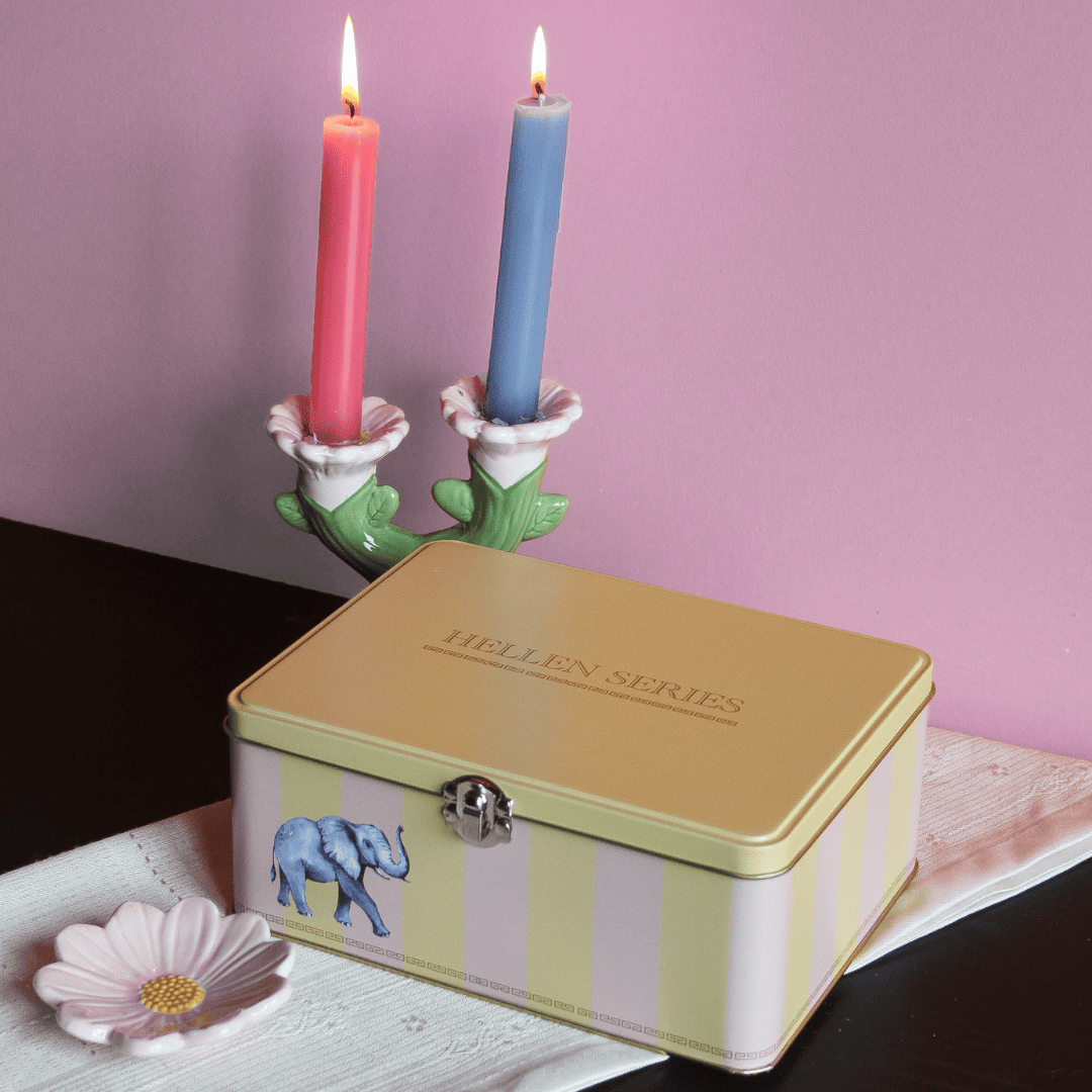 Sarkap Home 3,2 L Menteşeli, Kilitli Metal Saklama Kutu 217x165x90 mm SARI