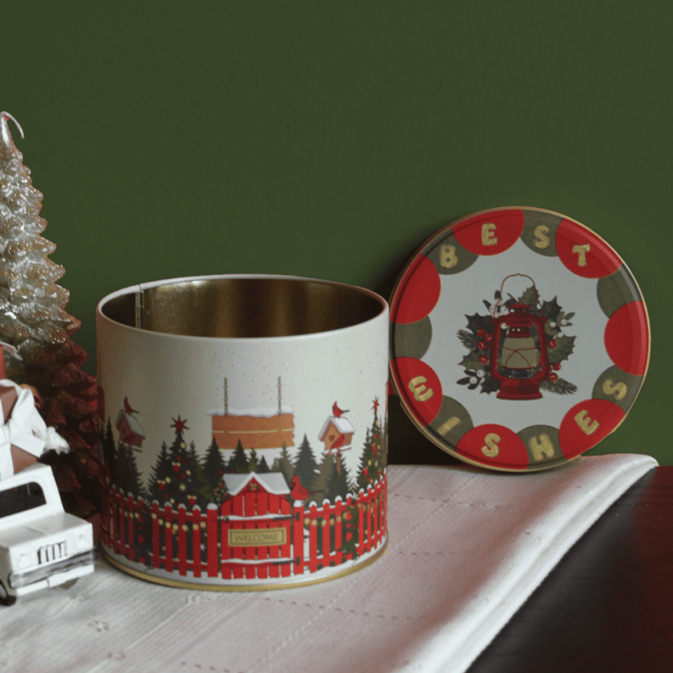 Sarkap Home 3’lü Metal Saklama Kutusu Seti Yılbaşı Caddesi