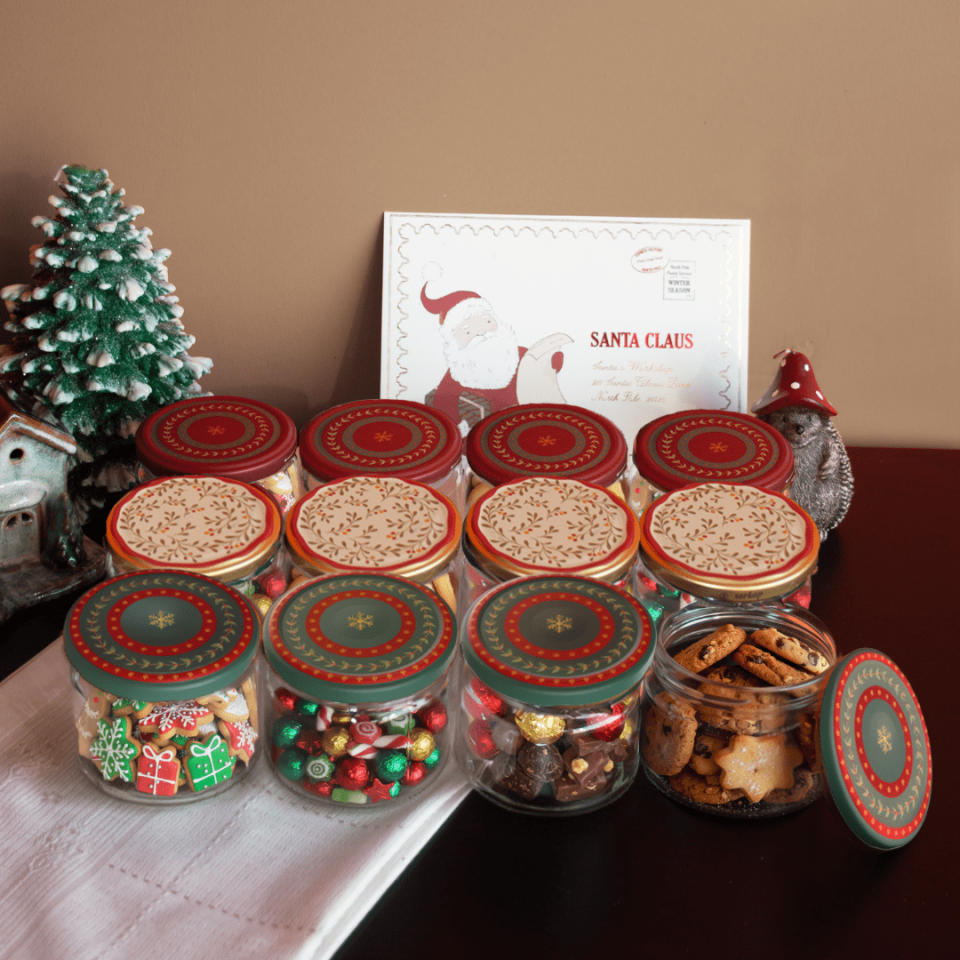 Sarkap Home 12'li 300 ml Kapaklı Kavanoz Seti WinterSerie