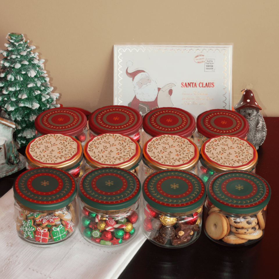 Sarkap Home 12'li 300 ml Kapaklı Kavanoz Seti WinterSerie