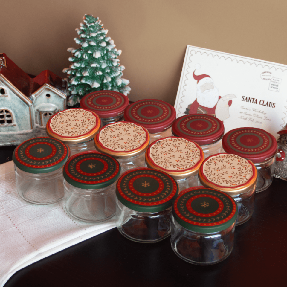 Sarkap Home 12'li 300 ml Kapaklı Kavanoz Seti WinterSerie