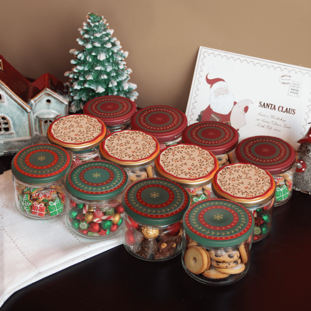 Sarkap Home 12'li 300 ml Kapaklı Kavanoz Seti WinterSerie