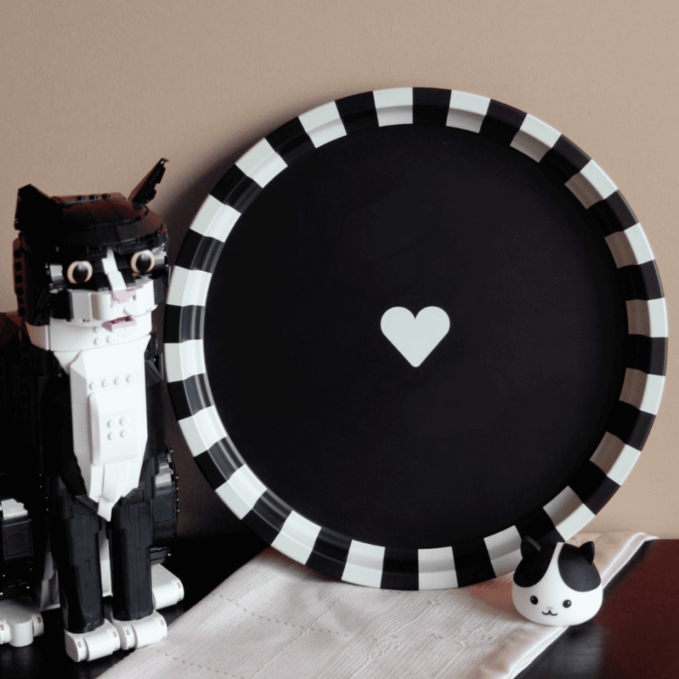 Sarkap Home Dekoratif Metal Tepsi SiyahKalp