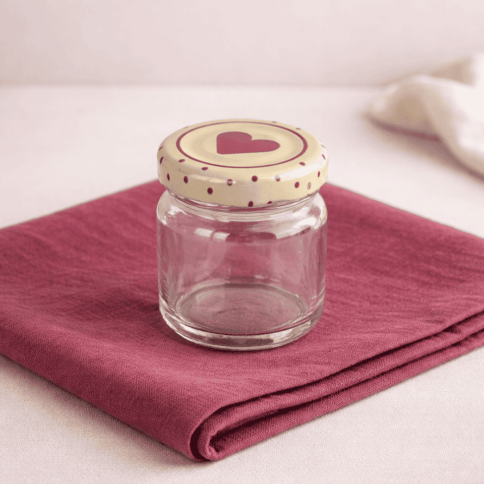 Sarkap Home 6'lı 40 ml Cam Kavanoz Seti Kalpli