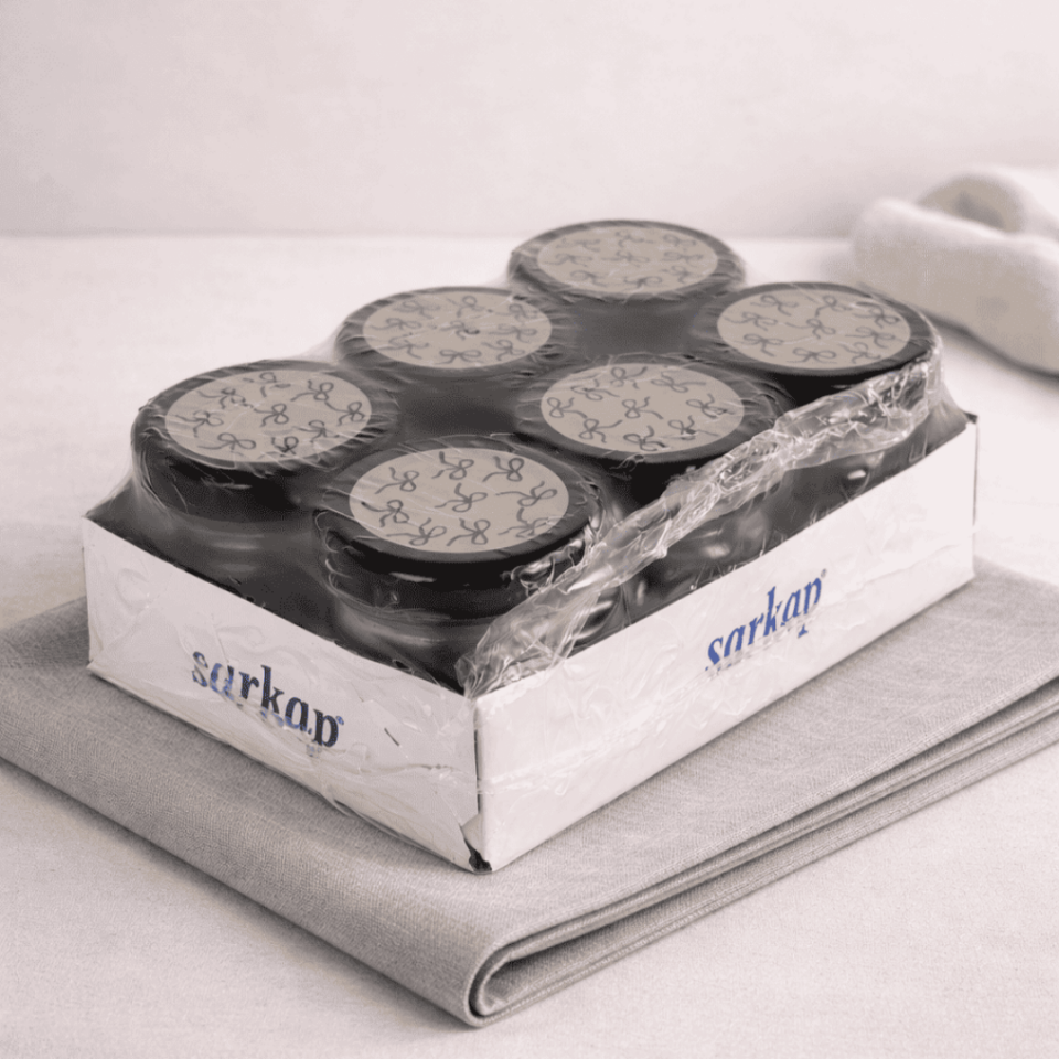 Sarkap Home 6'lı 40 ml Cam Kavanoz Seti Kurdeleli
