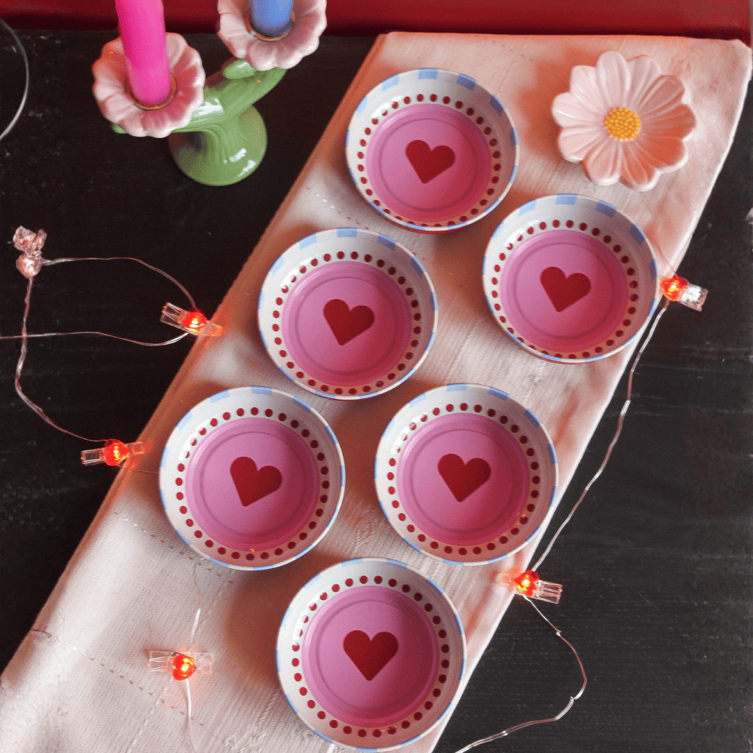 Sarkap Home 6'lı Dondurmalık ve Çerezlik Seti 10 cm Çap, 3.2 cm Yükseklik BonApetitKırmızı