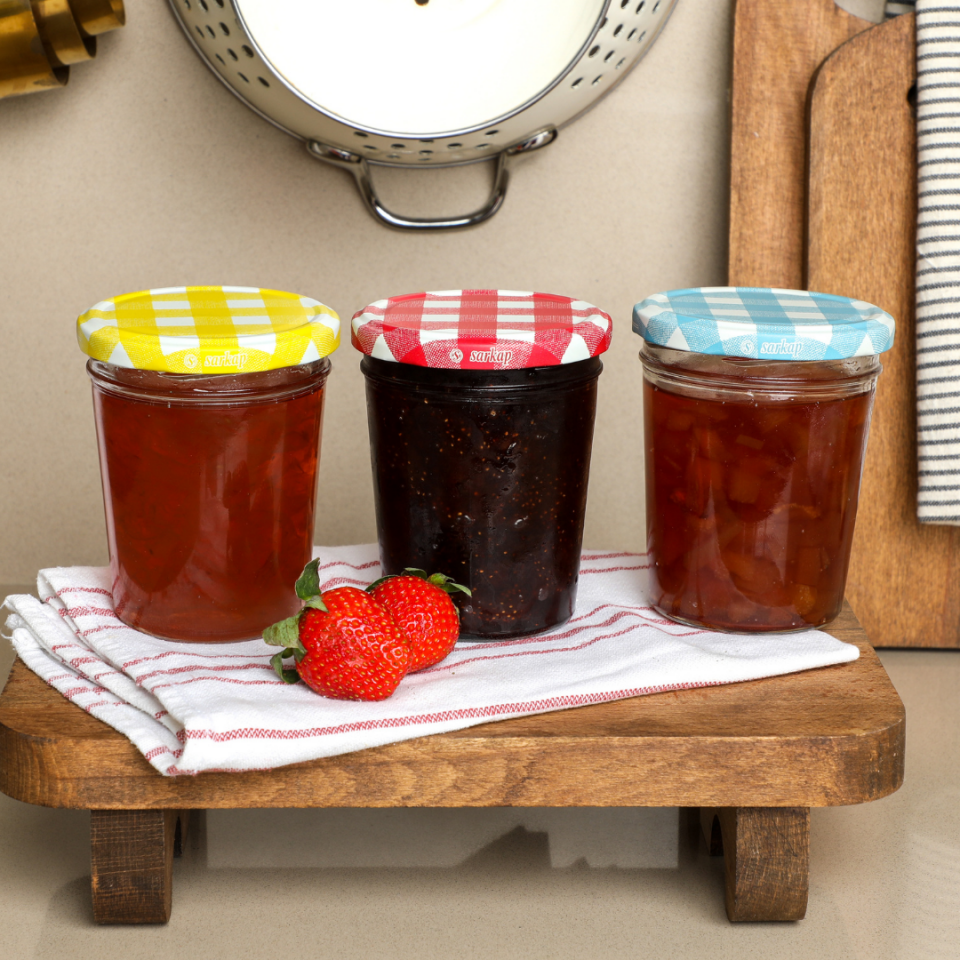 Sarkap Home 3’lü 320 ml Yuvarlak Cam Kavanoz