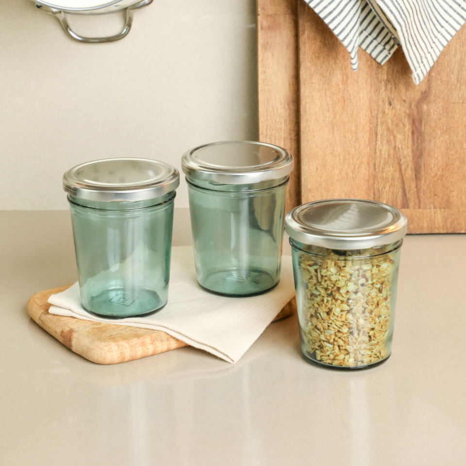 Sarkap Home 3’lü 320 ml Yuvarlak Cam Kavanoz