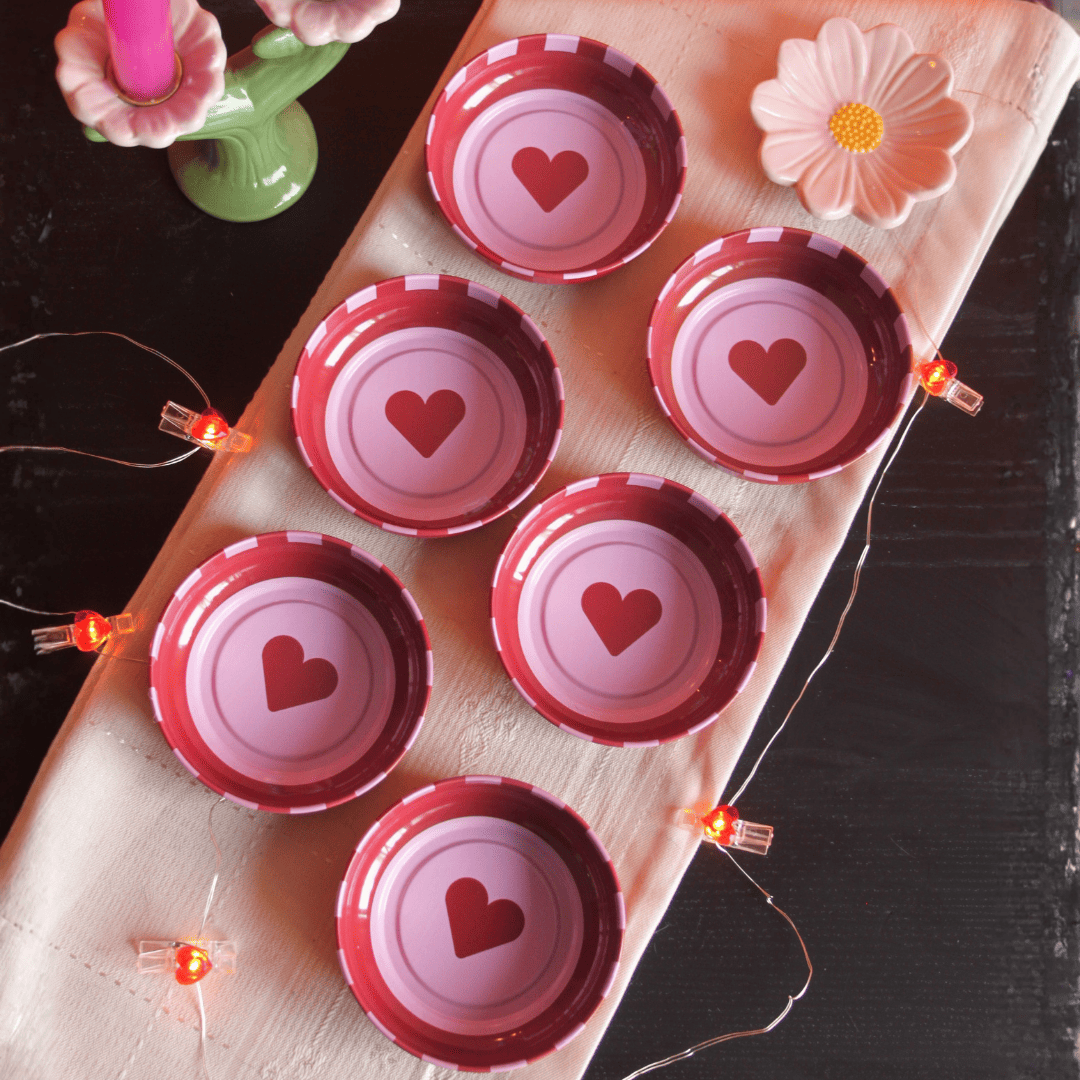 Sarkap Home 6'lı Çerezlik Seti KırmızıPembe