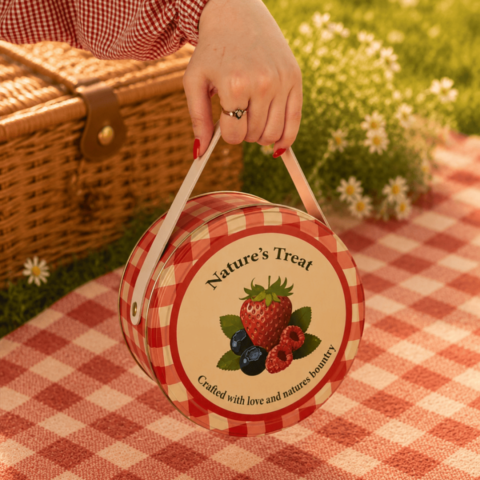 Sarkap Home 2,8 L Jam Deri Saplı Kutu ve 4'lü 200 ml Kavanoz Seti 190x100 mm Kırmızı