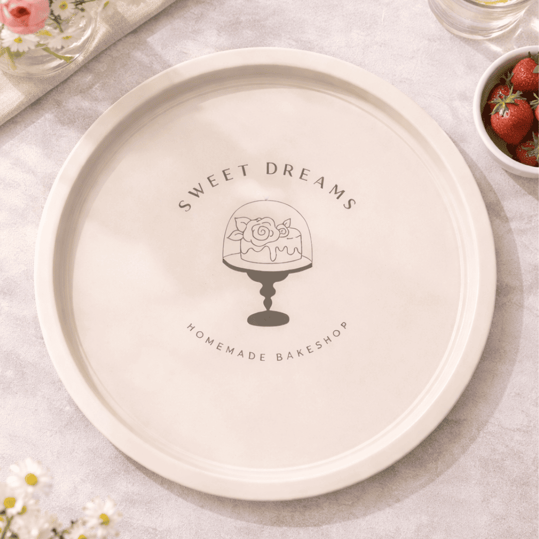 Sarkap Home Pastel Desen Metal Tepsi SweetDreams