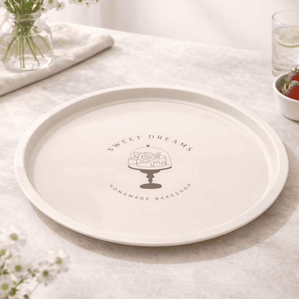 Sarkap Home Pastel Desen Metal Tepsi SweetDreams